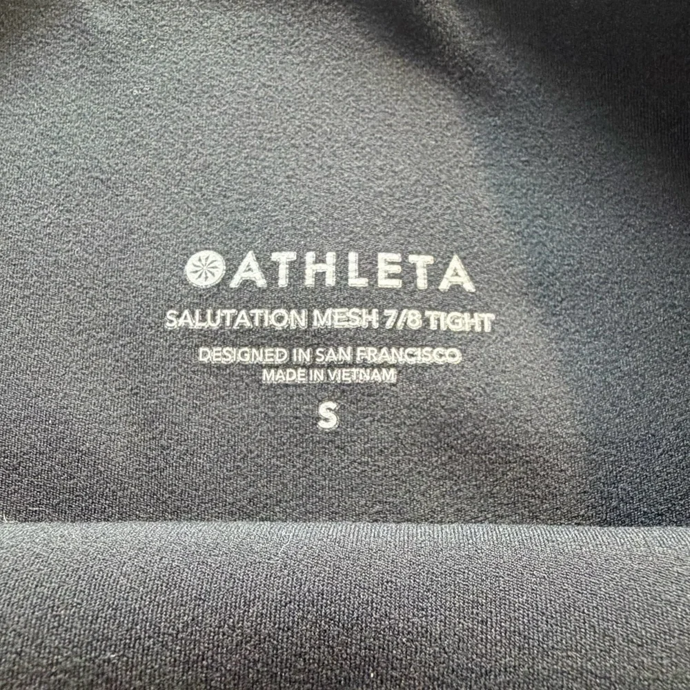Athleta Black Salutation Mesh High Rise Legging Sz S Gorpcore, Minimalist - Picture 5 of 7